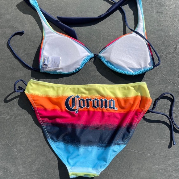 vintage 2000s corona rainbow bikini set - Picture 6 of 7
